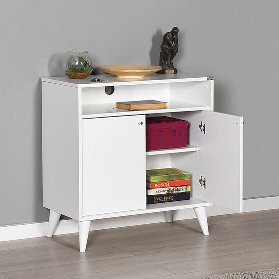 Ντουλάπι Πολυχρηστικό - Έπιπλο Τηλεόρασης - Παπουτσοθήκη 73x42x79cm 20.85kg London 220-DD Λευκό