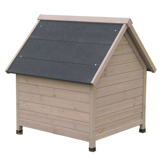 VESTA Ξύλινο Σπιτάκι Σκύλου Small 72x76x76cm 17kg Φυσικό Ξύλο Ελάτης-Ανθρακί
