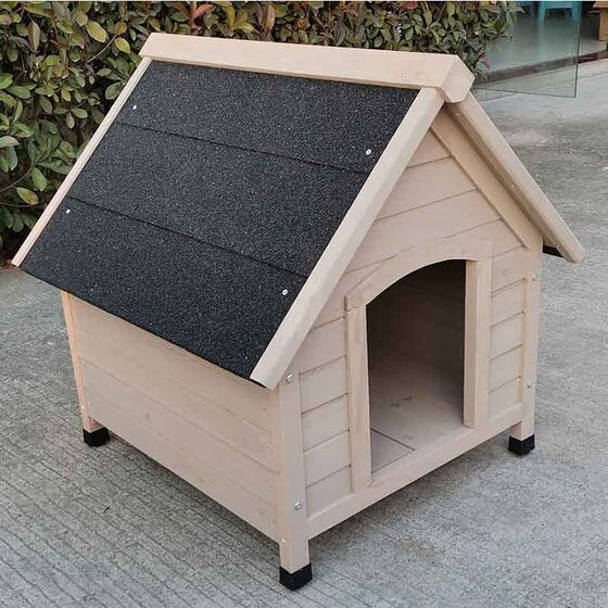 VESTA Ξύλινο Σπιτάκι Σκύλου Small 72x76x76cm 17kg Φυσικό Ξύλο Ελάτης-Ανθρακί