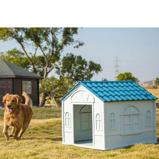 Σπίτι Σκύλου MEDIUM 65x75.5x63.2cm 6.6kg Λευκό Πάγου-Μπλε VESTA