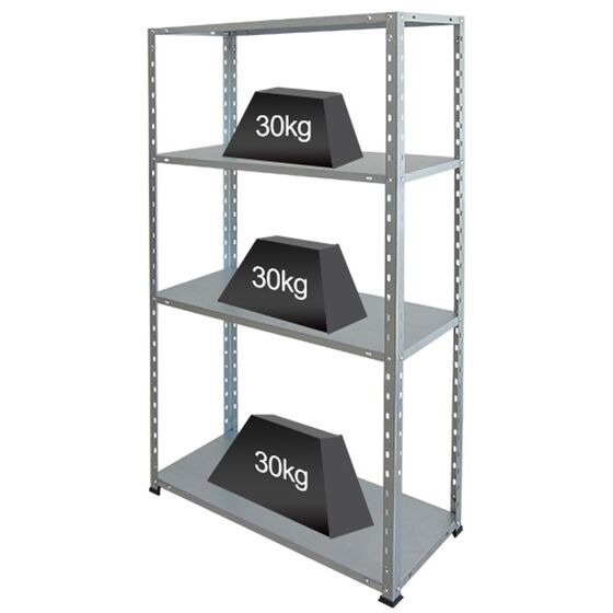 VESTA Μεταλλική Γαλβανιζέ Ραφιέρα Dexion 5όροφη 75x30x168cm 7.8kg MAX Αντοχή 150kg (30kg / Ράφι)