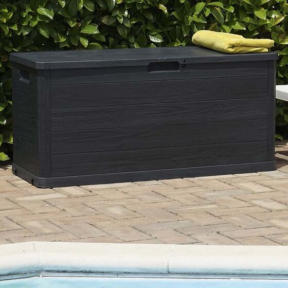 TOOMAX Ιταλίας Πλαστικό Μπαούλο 117x45x56cm 280lt 6.8kg MULTIBOX WOODY'S LINE ANTHRACITE TUV/GS