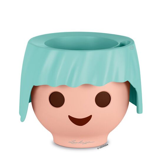 LECHUZA OJO PLAYMOBIL Γλάστρα/Κασπώ 21x21x15.75cm Αυτοποτιζόμενη AQUAMARINE Γερμανίας