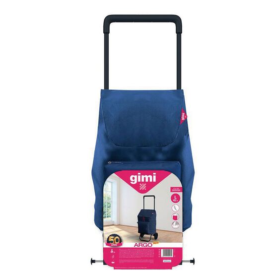GIMI Ιταλίας Καρότσι Λαϊκής 42lt Μεταλλικό με Τσάντα Πολυεστέρα Αντοχής 30kg ARGO Μπλε