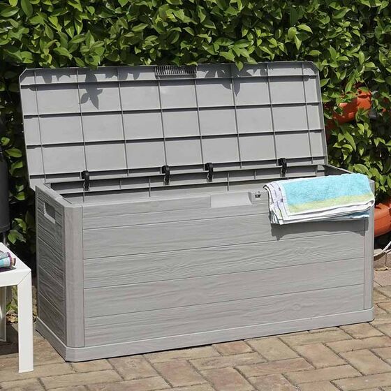 TOOMAX Ιταλίας Πλαστικό Μπαούλο 117x45x56cm 280lt 6.8kg MULTIBOX WOODY'S LINE WARM GREY TUV/GS