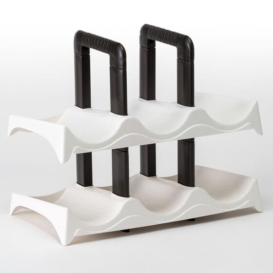 BAMA Ιταλίας Βάση-Κάβα 6 Φιαλών Πλαστική 2όροφη 33x19x27.5cm Κρεμ