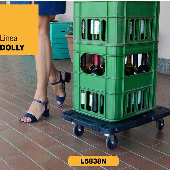 Πλατφόρμα Μεταφοράς Αντικειμένων Ορθογώνια 58x38x12cm με 4 Τροχούς Ανυψωτική Ικανότητα 200kg ή 543kg Στατικό Φορτίο Artplast Ιταλίας