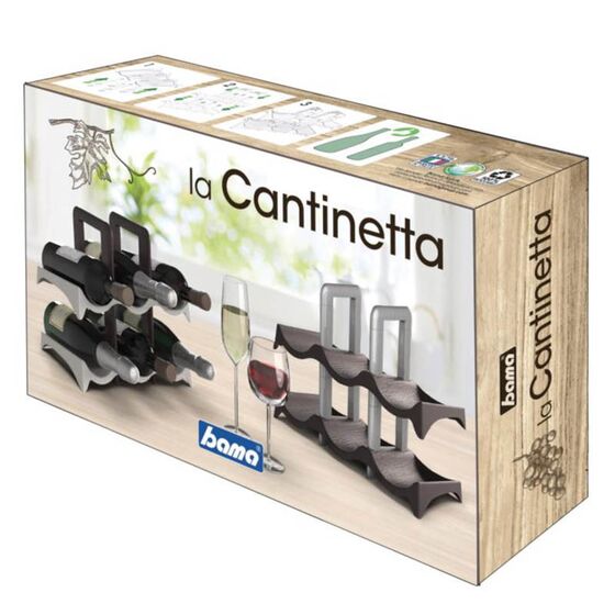 BAMA Ιταλίας Βάση-Κάβα 6 Φιαλών Πλαστική 2όροφη 33x19x27.5cm Κρεμ