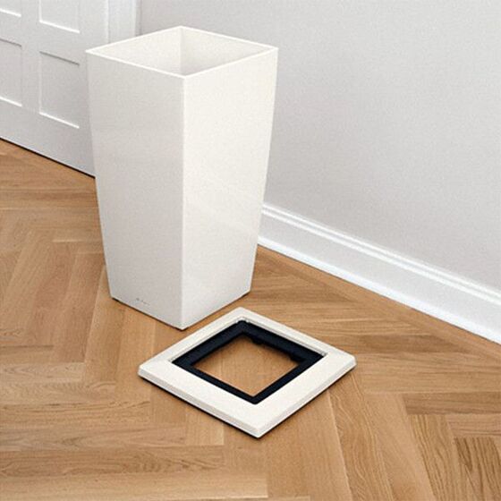 LECHUZA Βάση με Ρόδες Τετράγωνη 32x32x4.5cm για Γλάστρα CUBICO 30 Λευκή