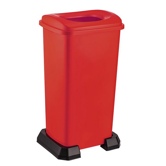 Κάδος Ανακύκλωσης 70lt με Πλαστική Βάση 43x34x71cm με Άνοιγμα 23.7x18.7cm στο Καπάκι Πλαστικός 2.64kg Κόκκινο