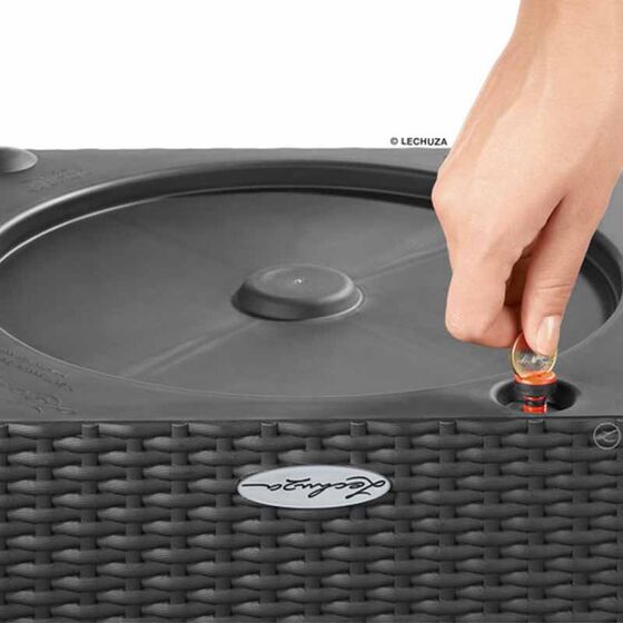 LECHUZA Cube Cottage 50 Επιδαπέδια Γλάστρα 49x49x49.5cm Αυτοποτιζόμενη με Δοχείο Φύτευσης Sand Brown Γερμανίας