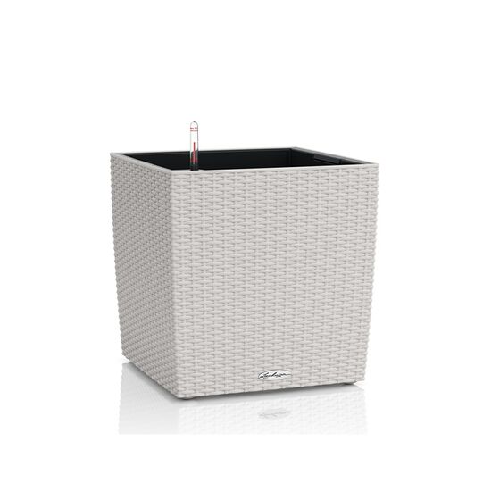 LECHUZA Cube Cottage 30 Επιδαπέδια Γλάστρα 29.5x29.5x30cm Αυτοποτιζόμενη με Δοχείο Φύτευσης Light Grey Γερμανίας