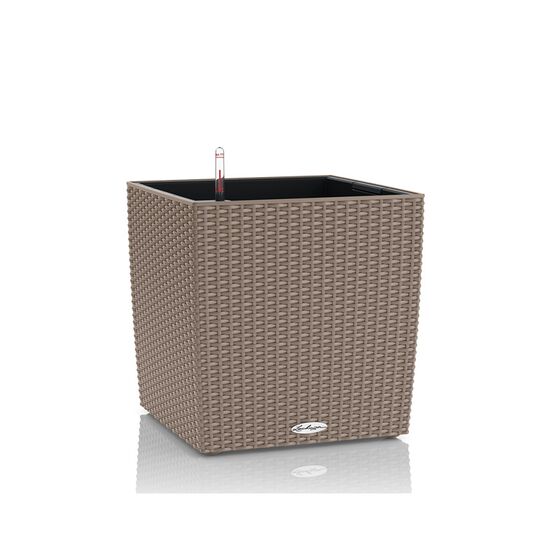 LECHUZA Cube Cottage 30 Επιδαπέδια Γλάστρα 29.5x29.5x30cm Αυτοποτιζόμενη με Δοχείο Φύτευσης Sand Brown Γερμανίας