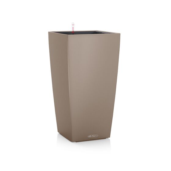 LECHUZA Cubico Color 30 Επιδαπέδια Γλάστρα 29.5x29.5x56.5cm Αυτοποτιζόμενη με Δοχείο Φύτευσης Sand Brown Ματ Γερμανίας