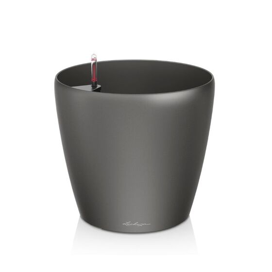 LECHUZA Classico 60 Premium Επιδαπέδια Γλάστρα Ø60x55.5cm Αυτοποτιζόμενη Ανθρακί (Charcoal Metallic) Γερμανίας
