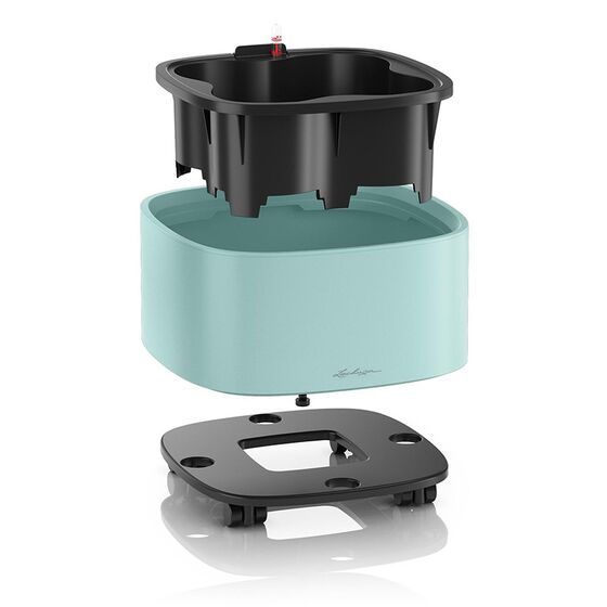 LECHUZA PILA Color Stick Γλάστρα 35.5x35.5x16.6cm ΑΥΤΟΠΟΤΙΖΟΜΕΝΗ με Δοχείο Φύτευσης για 4 Γλαστράκια Light Grey Γερμανίας/German Design Award 2021