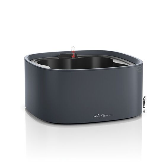 LECHUZA PILA Color Stick Γλάστρα 35.5x35.5x16.6cm ΑΥΤΟΠΟΤΙΖΟΜΕΝΗ με Δοχείο Φύτευσης για 4 Γλαστράκια Slate Grey Γερμανίας/German Design Award 2021