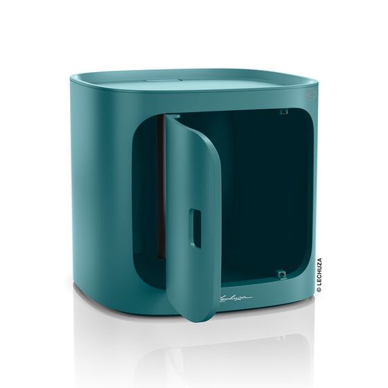 LECHUZA PILA Color Storage Μονάδα Αποθήκευσης 35x35x33cm για Γλάστρες PILA Stick και PILA Planter Petrol Blue Γερμανίας/German Design Award 2021