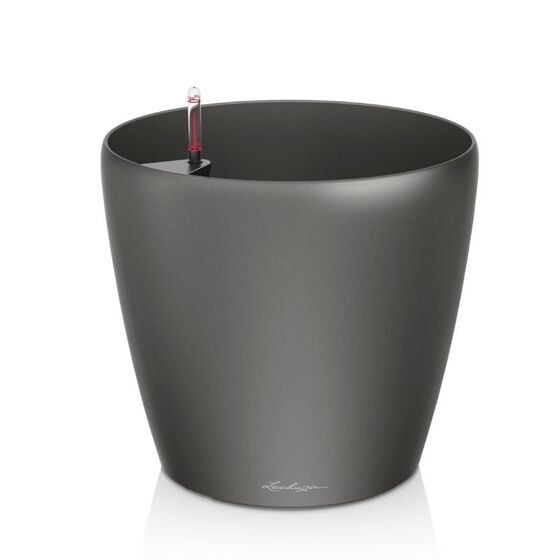 LECHUZA Classico 70 Premium Επιδαπέδια Γλάστρα Ø70x64.5cm Αυτοποτιζόμενη Ανθρακί (Charcoal Metallic) Γερμανίας