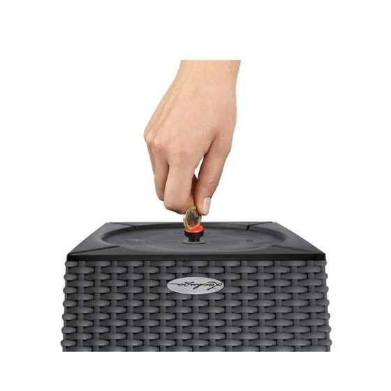 LECHUZA Cubico Cottage 30 Επιδαπέδια Γλάστρα 29.5x29.5x56.5cm Αυτοποτιζόμενη με Δοχείο Φύτευσης Light Grey Γερμανίας