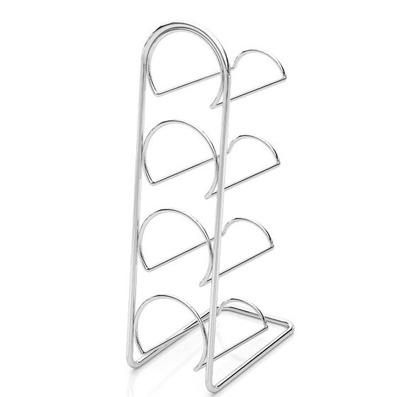 TEKNO-TEL Βάση-Κάβα 4 Φιαλών 12x22x43cm Επιχρωμιωμένο Ατσάλι Ασημί