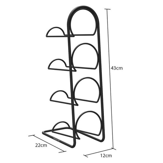 TEKNO-TEL Βάση-Κάβα 4 Φιαλών 12x22x43cm Επιχρωμιωμένο Ατσάλι Ασημί