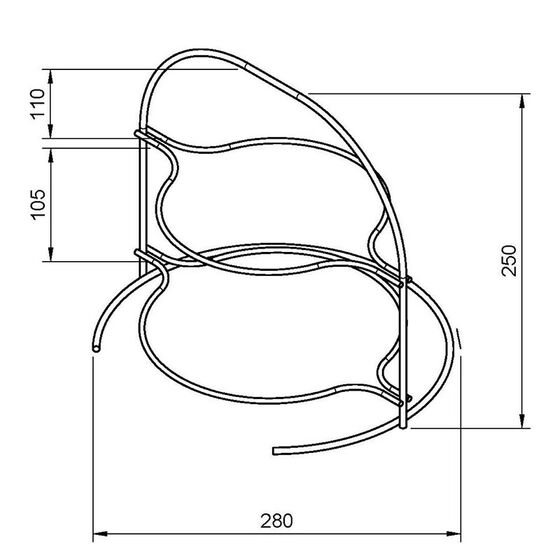 TEKNO-TEL Οργανωτής Πιάτων Ντουλαπιού/Σερβιρίσματος 28x28x25cm Επιχρωμιωμένο Ατσάλι Ασημί