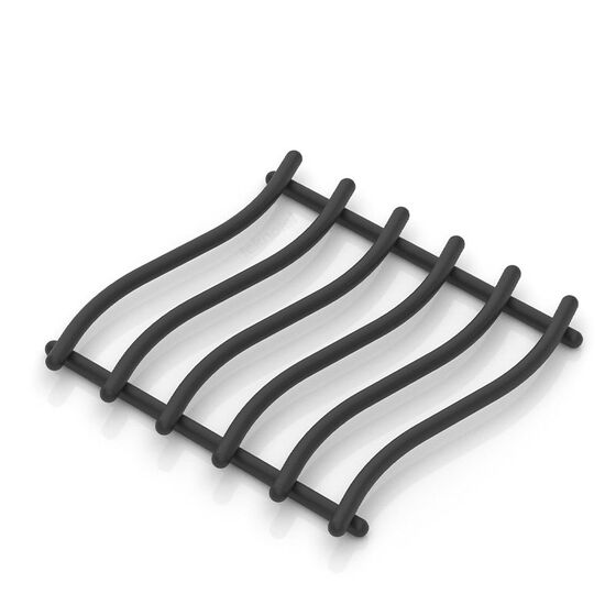 TEKNO-TEL Βάση για Ζεστά Σκεύη/Πυροστάτης Επιτραπέζια 18x18x2cm Επιχρωμιωμένο Ατσάλι Μαύρη Matte