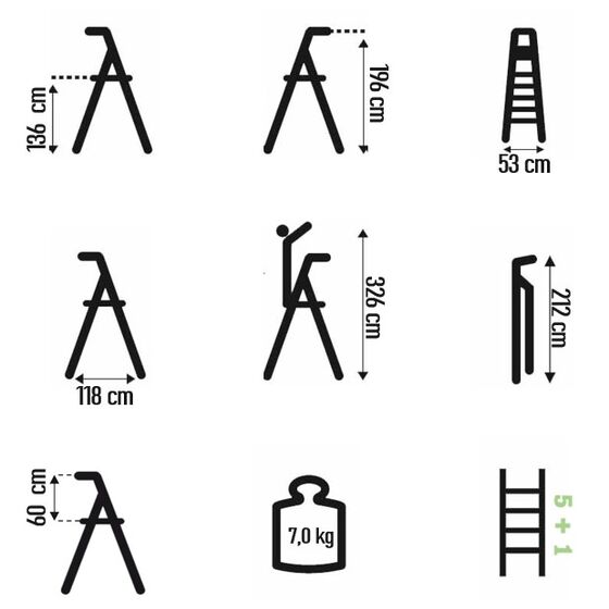 FACAL Ιταλίας Σκάλα Αλουμινίου 5+1 Επαγγελματική ΒΑΡΕΩΣ Τύπου Πάτημα Σκαλοπατιού 11cm Εργαλειοθήκη Ιμάντας Ασφαλείας 7.0kg MAX Αντοχή 150kg EN131 (TUV)FACAL Ιταλίας Σκάλα Αλουμινίου 5+1 Επαγγελματική ΒΑΡΕΩΣ Τύπου Πάτημα Σκαλοπατιού 11cm Εργαλειοθήκη Ιμάντας Ασφαλείας 7.0kg MAX Αντοχή 150kg EN131 (TUV)