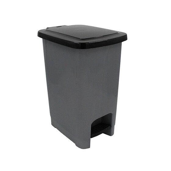 Κάδος Απορριμμάτων 10lt με Πεντάλ 20x27.5x35cm Πλαστικός Ασημί
