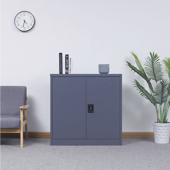 STEELEN Μεταλλική Ντουλάπα 70x40x91cm Πάχους 0.6mm/0.8mm (πάτωμα) Γαλβανιζέ με 2 Ράφια - 3 Αποθηκευτικοί Χώροι ΧΩΡΙΣ ΠΟΔΙΑ Ανθρακί Ματ