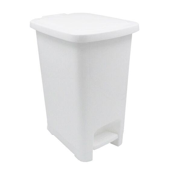 Κάδος Απορριμάτων 40lt με Πεντάλ 42.5x30x53.5cm Πλαστικός Λευκό