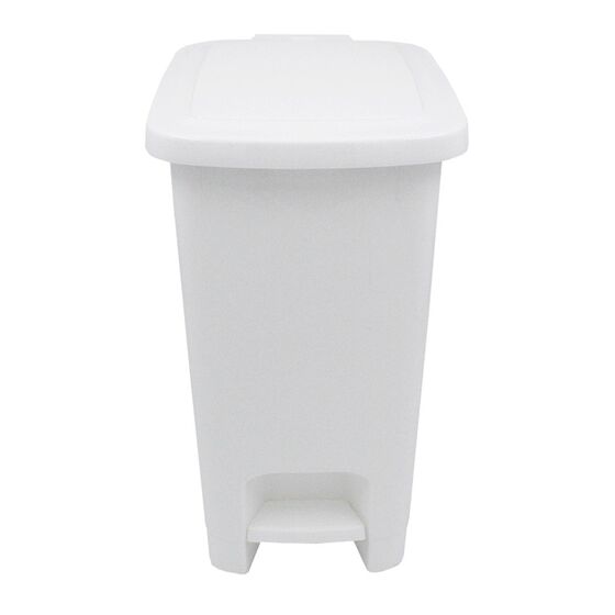 Κάδος Απορριμάτων 40lt με Πεντάλ 42.5x30x53.5cm Πλαστικός Λευκό