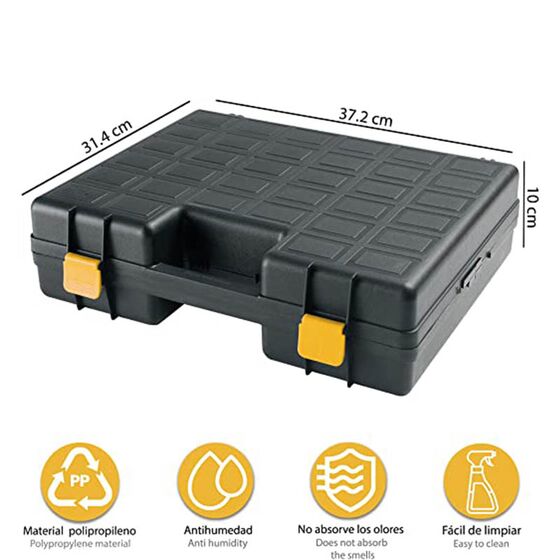 Εργαλειοθήκη Επαγγελματική Πλαστική 37.2x31.4x10cm με Χειρολαβή 0.90kg Μαύρο-Πορτοκαλί Artplast Ιταλίας