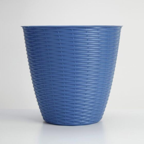 Κασπώ Στρογγυλό Πλαστικό με Σχέδιο Ψάθα Ø19x18cm Ραφ BAMA Ιταλίας