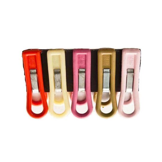 Μανταλάκια Άθραυστα Πλαστικά με Μεταλλικό Ελατήριο 3x2.2x7cm Πολύχρωμα Σετ 5τμχ Ελλάδας