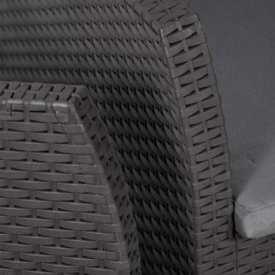 TOOMAX ITALY Καθιστικό-Σαλόνι Κήπου 4 Ατόμων + Τραπέζι Κήπου με Αποθηκευτικό Χώρο Πολυπροπυλένιο Rattan Ανθρακί ARTEMIDE 4 SEATS