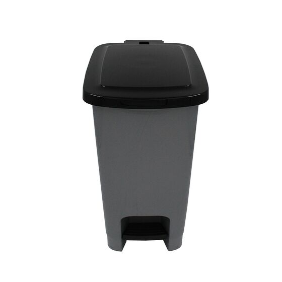 Κάδος Απορριμμάτων 10lt με Πεντάλ 20x27.5x35cm Πλαστικός Ασημί