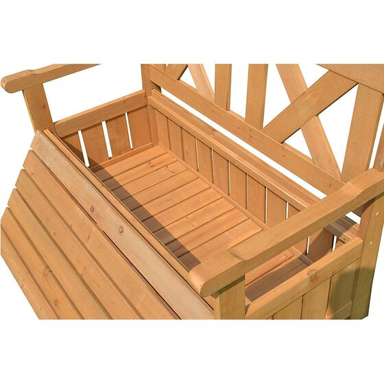 VESTA Ξύλινο Μπαούλο-Παγκάκι 115x61x85cm με Αποθηκευτικό Χώρο 20kg Καφέ