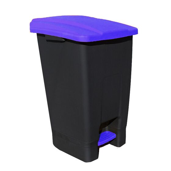 Κάδος Απορριμάτων 70lt 44x52x73cm 3.7kg Πλαστικός Επαγγελματικός/Οικιακός με Ρόδες και Χειρολαβή Μαύρο - Μπλε