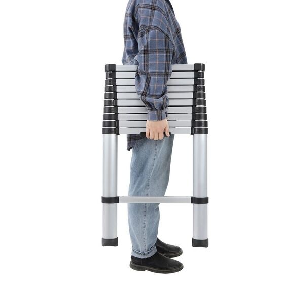 Τηλεσκοπική Σκάλα 4.1m Αλουμινίου με 14 Σκαλιά Βάρος 11.1kg MAX Αντοχή 150kg EN131 3