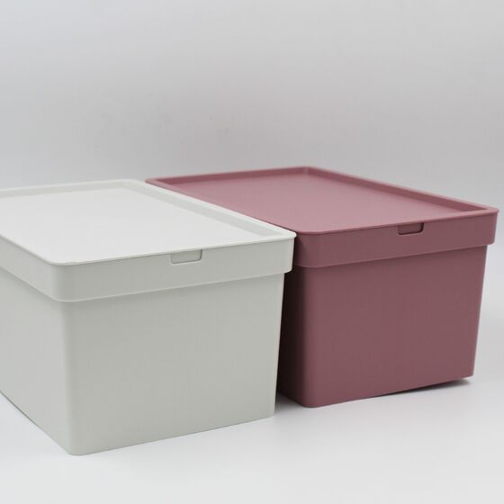 VIOMES Ελλάδας Κουτί Αποθήκευσης 28x18.5x13.5cm Πλαστικό 5lt Βάρος 0.25kg Ροζ Παστέλ Nova