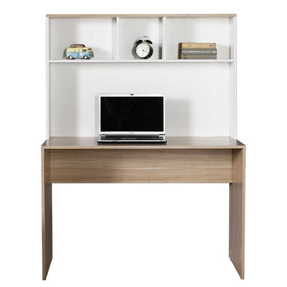 Γραφείο με Ράφια/Βιβλιοθήκη 110x52x149cm Ξύλινο 26.5kg Δίχρωμο Oak/White