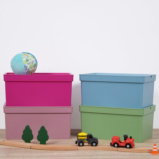 VIOMES Ελλάδας Κουτί Αποθήκευσης 35.5x25.5x22cm Πλαστικό 16lt Βάρος 0.45kg Πράσινο της Ελιάς Παστέλ Nova