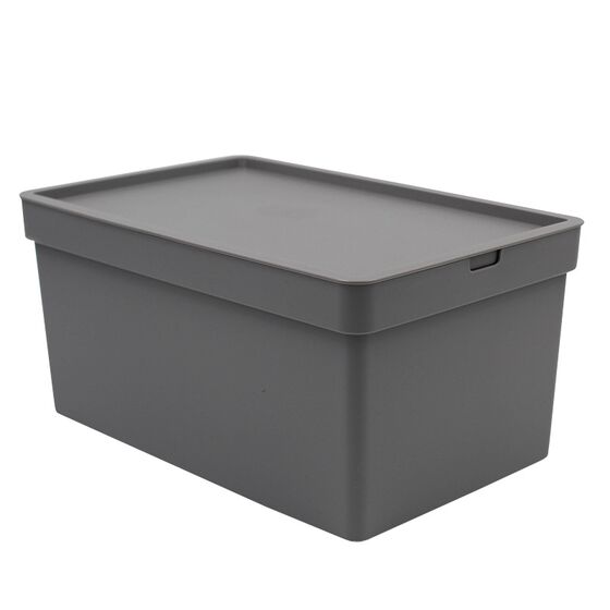 VIOMES Ελλάδας Κουτί Αποθήκευσης 28x18.5x13.5cm Πλαστικό 5lt Βάρος 0.25kg Γκρι Nova