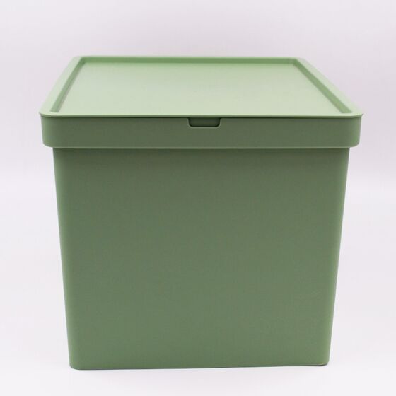 VIOMES Ελλάδας Κουτί Αποθήκευσης 35.5x25.5x22cm Πλαστικό 16lt Βάρος 0.45kg Πράσινο της Ελιάς Παστέλ Nova