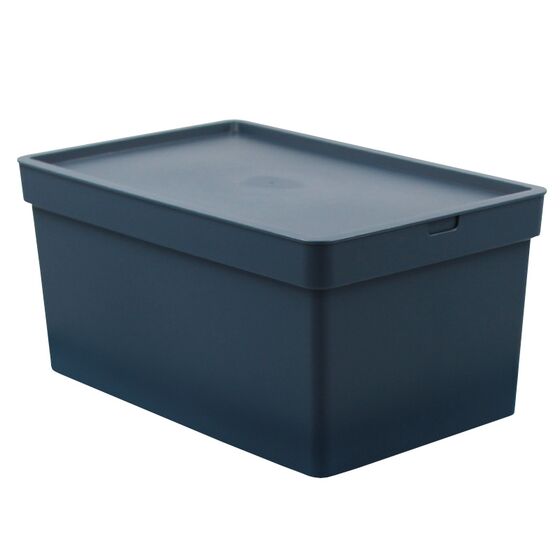 VIOMES Ελλάδας Κουτί Αποθήκευσης 28x18.5x13.5cm Πλαστικό 5lt Βάρος 0.25kg Γκρι/Μπλε Nova