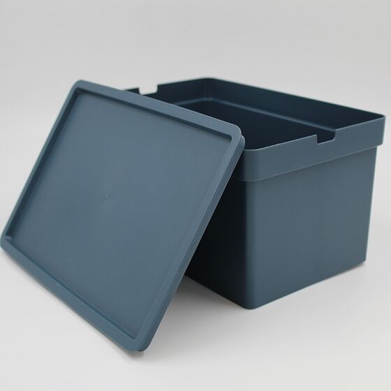 VIOMES Ελλάδας Κουτί Αποθήκευσης 35.5x25.5x13.5cm Πλαστικό 10lt Βάρος 0.35kg Γκρι/Μπλε Nova