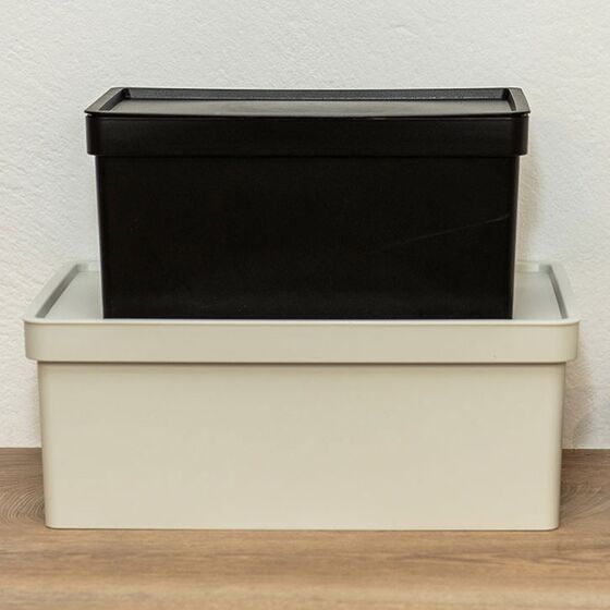 VIOMES Ελλάδας Κουτί Αποθήκευσης 28x18.5x13.5cm Πλαστικό 5lt Βάρος 0.25kg Μαύρο Nova