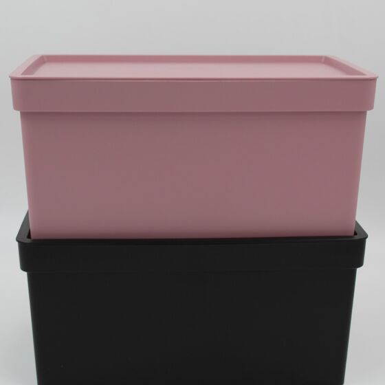 VIOMES Ελλάδας Κουτί Αποθήκευσης 28x18.5x13.5cm Πλαστικό 5lt Βάρος 0.25kg Μαύρο Nova